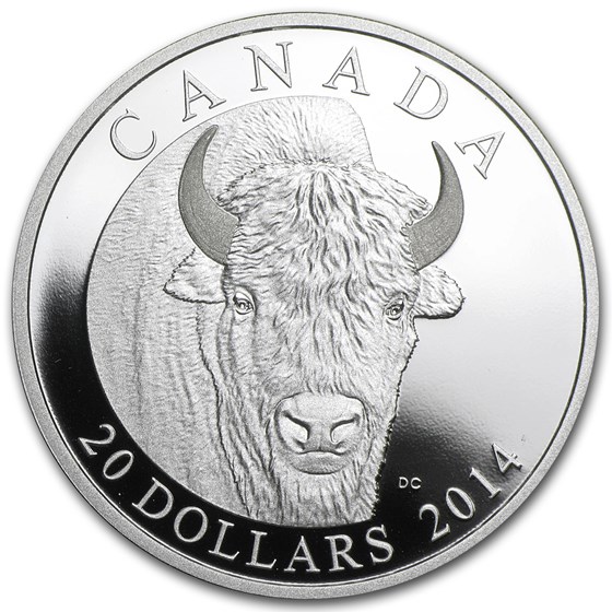 2014 Canada 1 oz Silver Bison Portrait Proof (w/Box & COA) 2014 Canada 1 oz Silver Bison Portrait Proof (w/Box & COA)